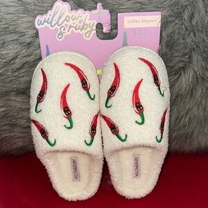 White Chili Pepper Slippers